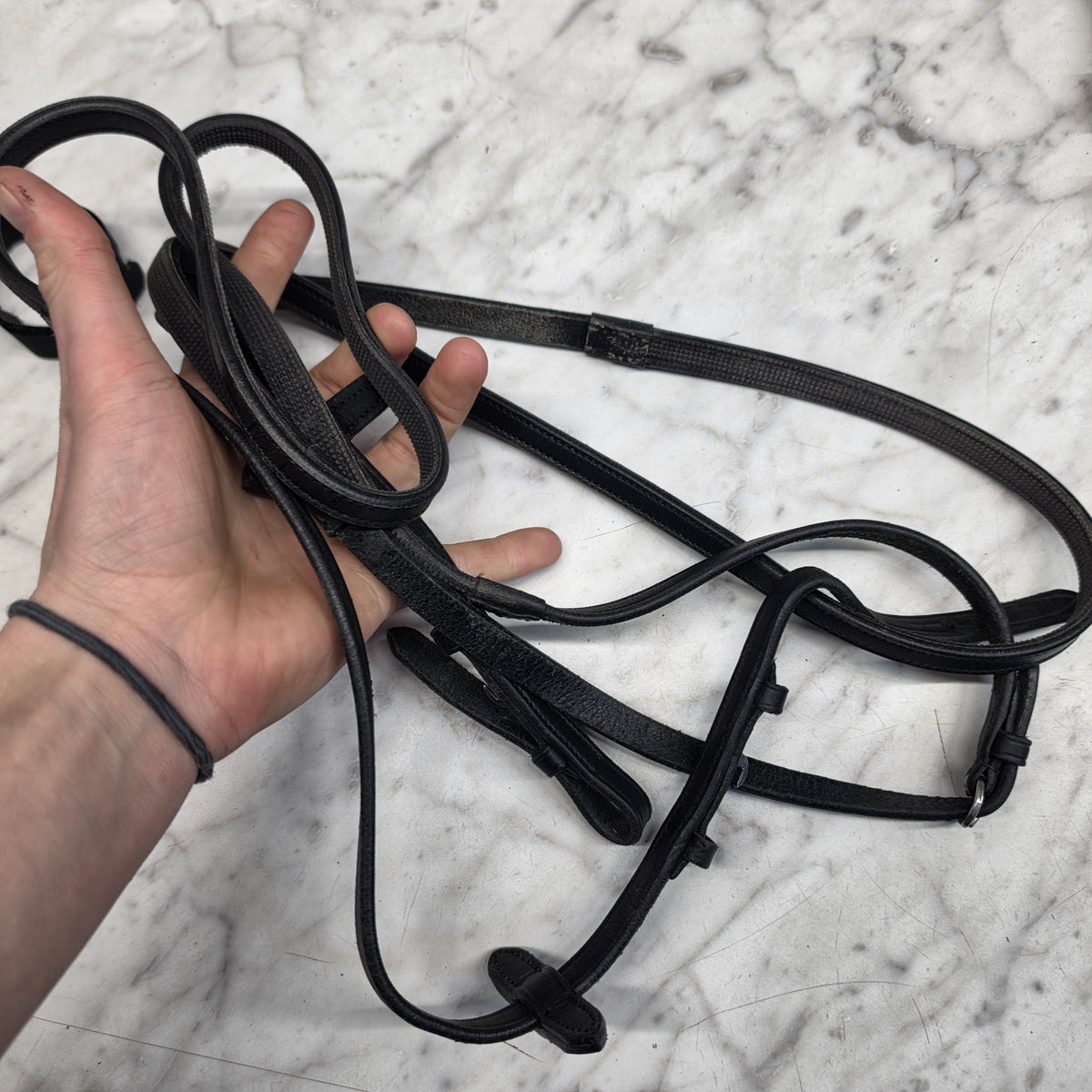 Lädertygel Super Grip | Full